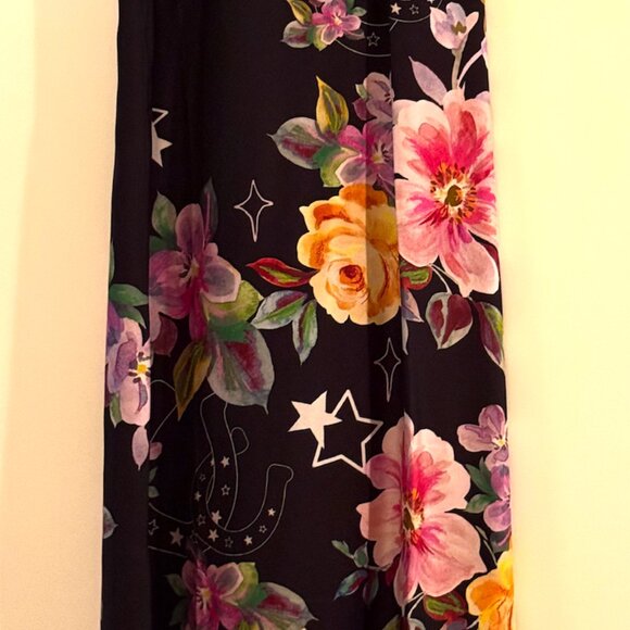 NWT Johnny Was/Jade Black Floral Maxi Dress Size L PRISTINE - Picture 4 of 9